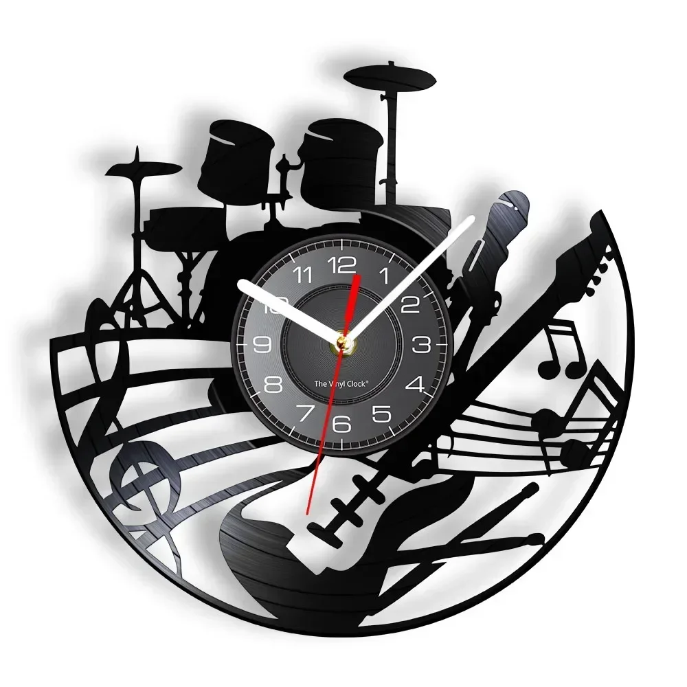 Musical Instrument Painting - Rock Music Guitar and Drum Kit