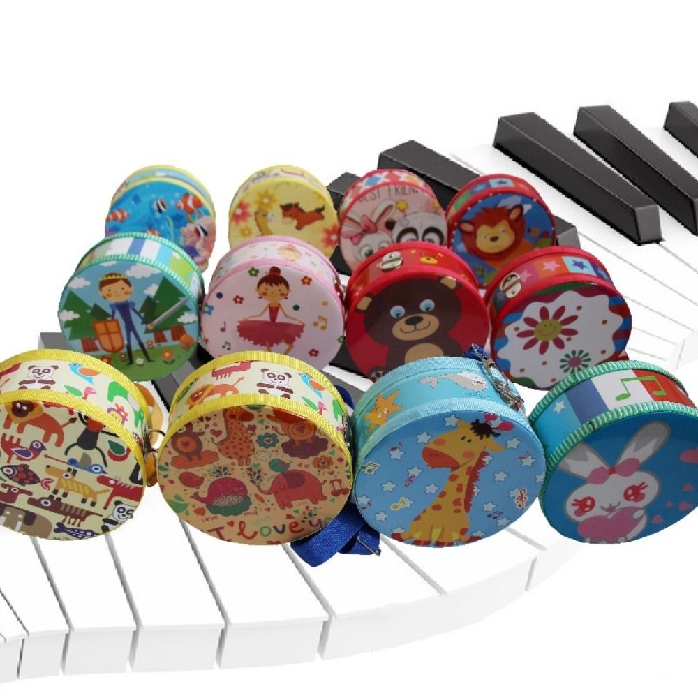Musical Instrument Percussion - Wooden Children's Drum Double Sided Drum