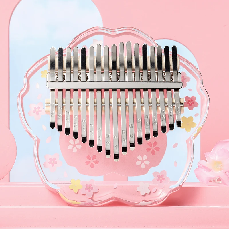 Musical Instrument Piano - Crystal Thumb Piano Authentic Kalimba 17-tone