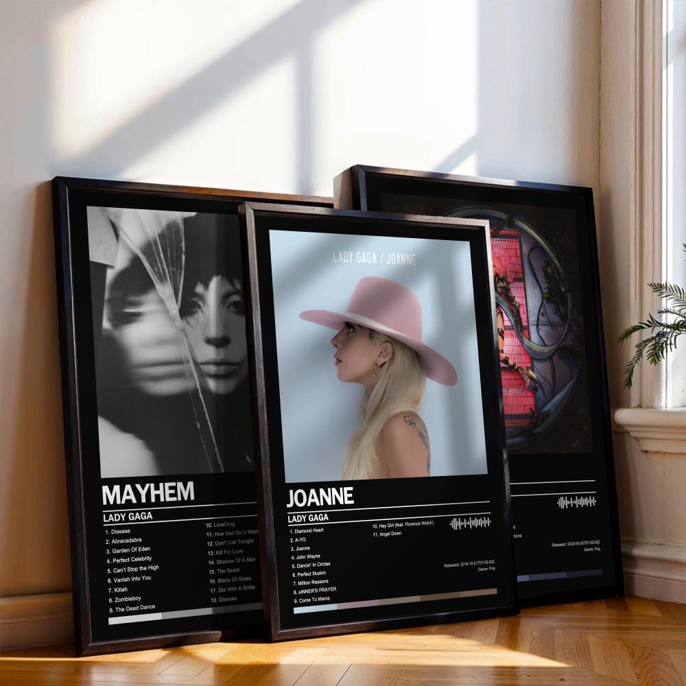 Lady Gaga Poster Music Album C - Musical Instrument Painting recension och pris