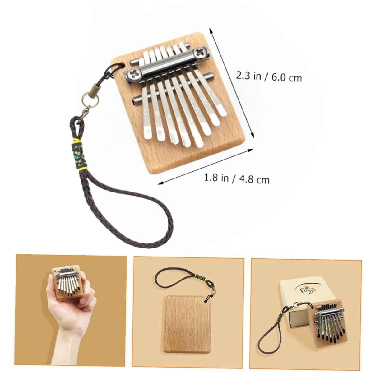 Miwayer Mini Kalimba 8 Key Thu - Musical Instrument Piano recension och pris