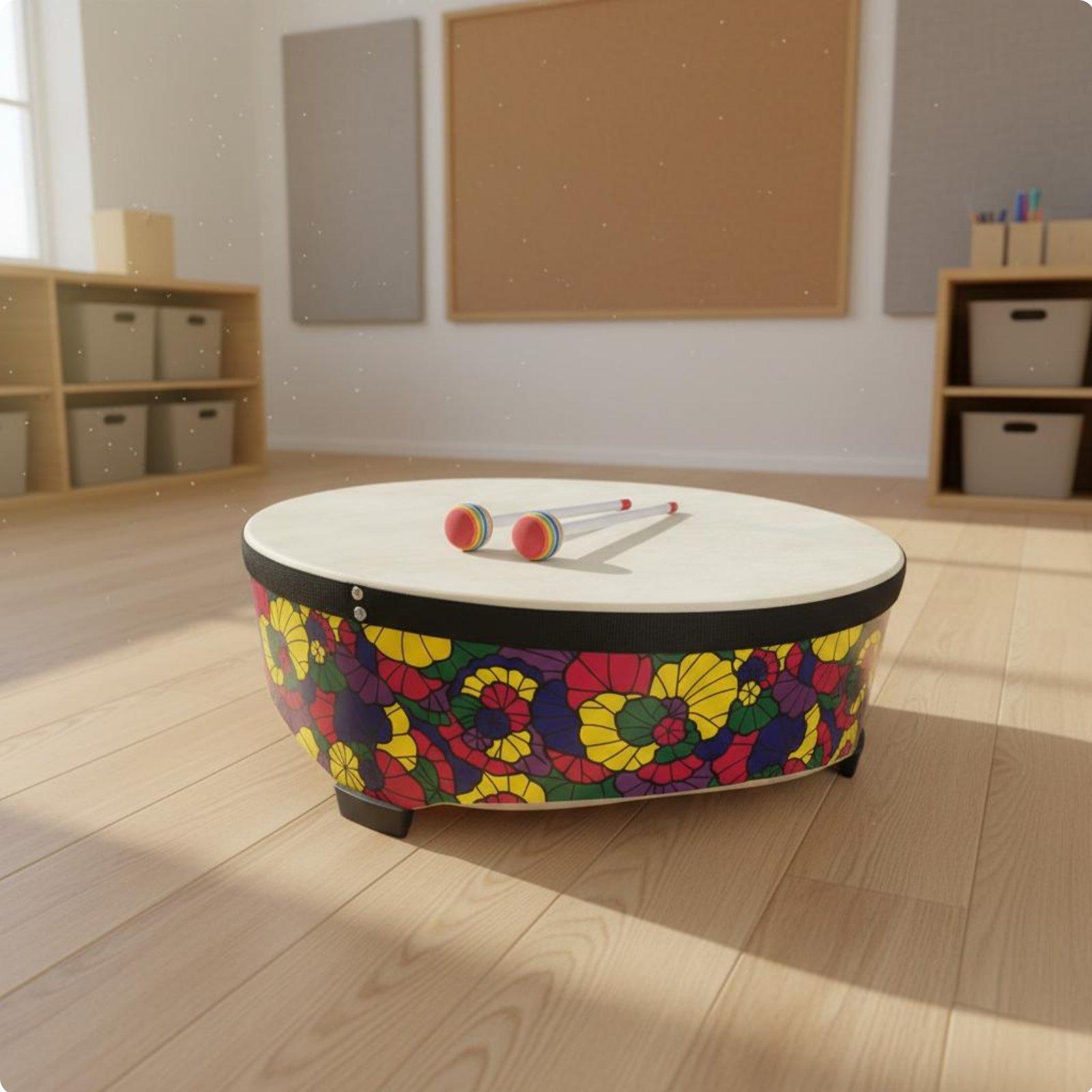 22 Inch Wooden Kids Floor Drum - Musical Instrument Groups recension och pris