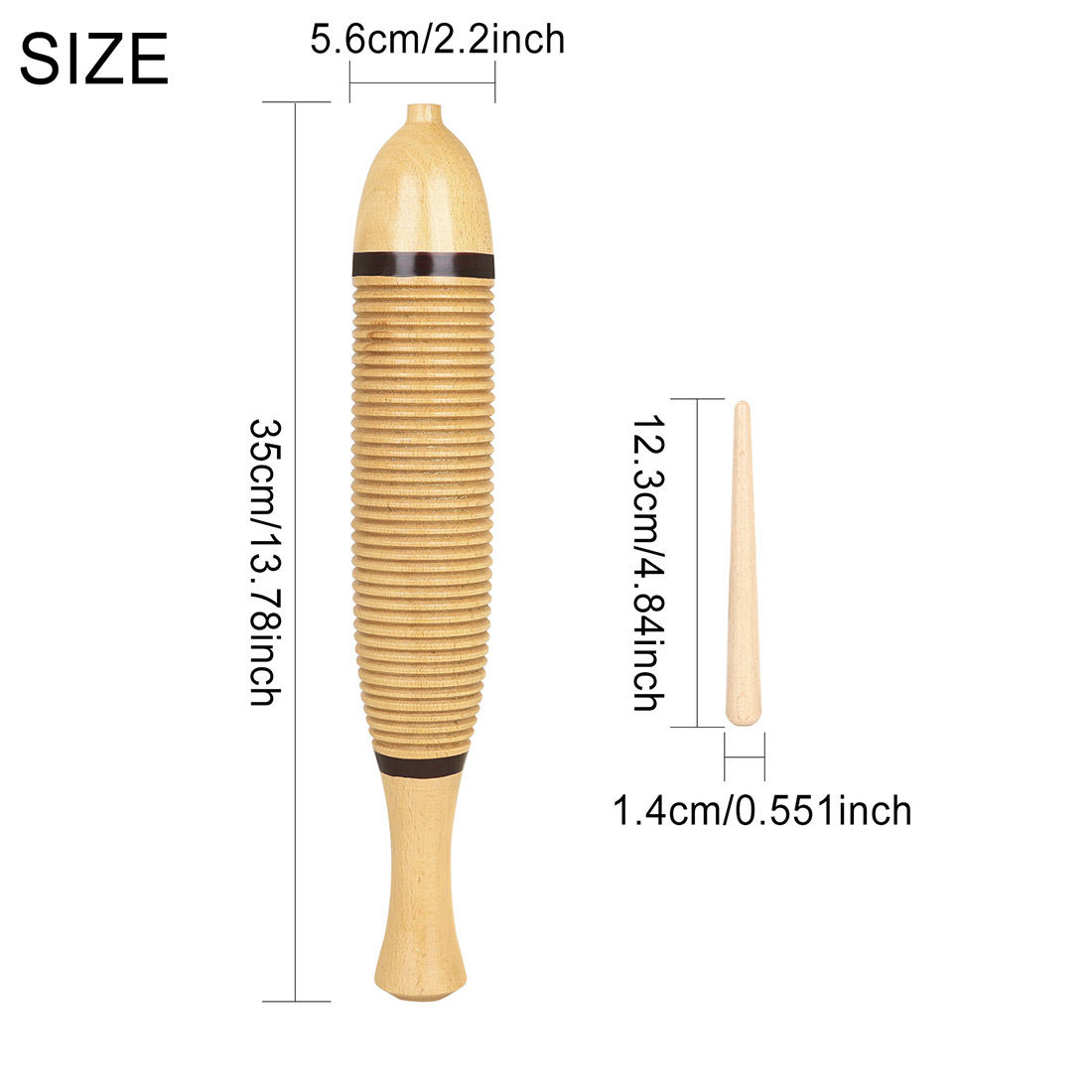 35cm Wooden Fish Tools Handhel - Musical Instrument Groups recension och pris