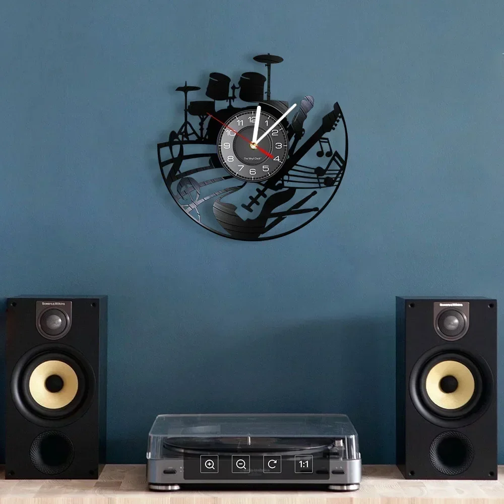 Rock Music Guitar and Drum Kit - Musical Instrument Painting recension och pris