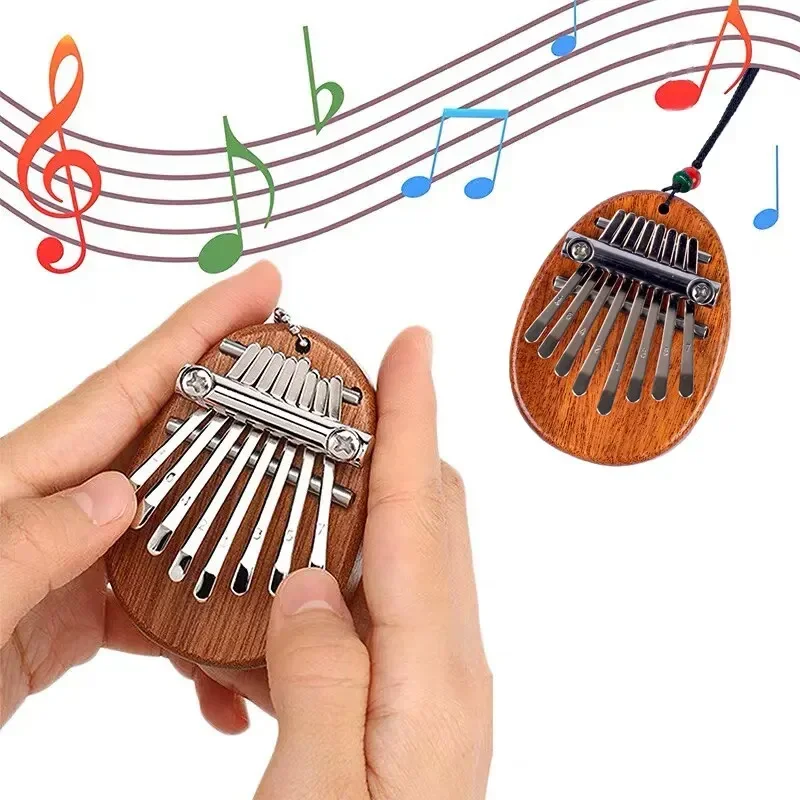 1Pcs Wood Mini Thumb Piano Mus - Musical Instrument Sounds recension och pris