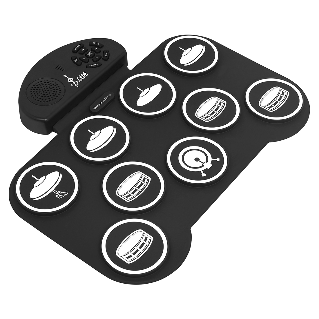 Foldable 9 Pads Roll‑Up Electr - Musical Instrument Percussion recension och pris