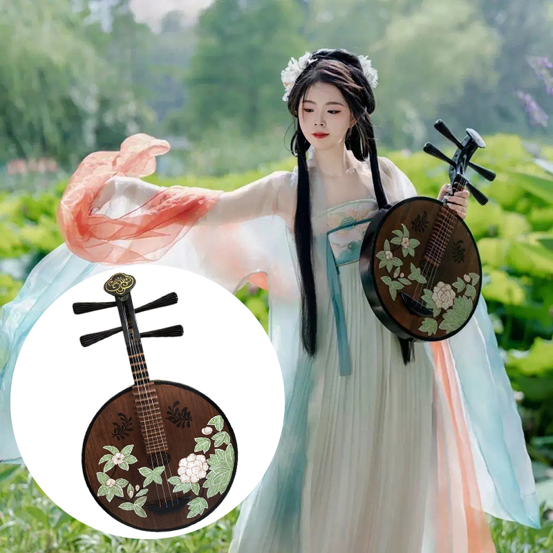 Solid Wood Pipa Chinese Tradit - Musical Instrument Painting recension och pris